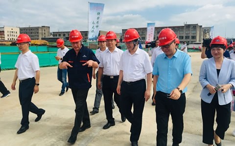 金(jīn)華(huá)市市(shì)委書記陳(chén)龍視(shì)察杭機新廠區(qū)建設情況